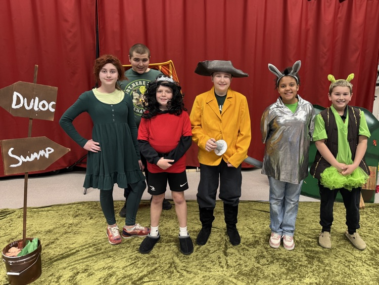 6th grade Communication Arts classes took the stage to perform their Fairytales with a Twist! Great acting today! #wearemuir
