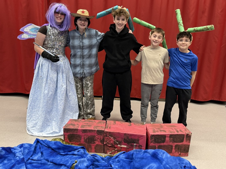 6th grade Communication Arts classes took the stage to perform their Fairytales with a Twist! Great acting today! #wearemuir
