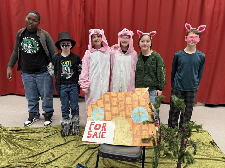 6th grade Communication Arts classes took the stage to perform their Fairytales with a Twist! Great acting today! #wearemuir