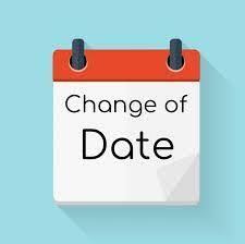 Change of date notice