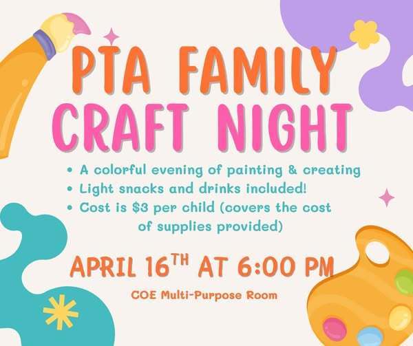 Don't forget to RSVP for our craft night.  The link can also be found in our Friday FYI.