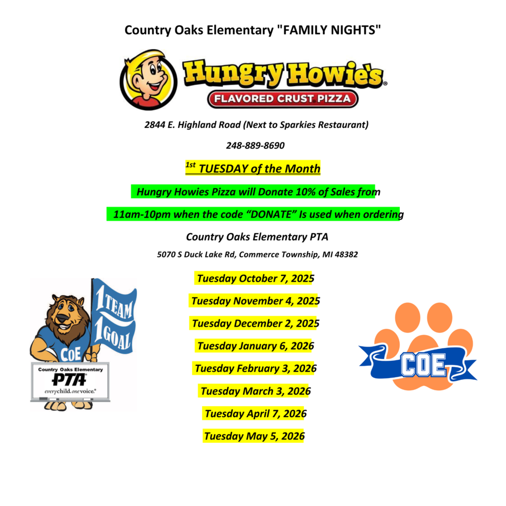 Hungry Howie's Pizza Night is Tonight!