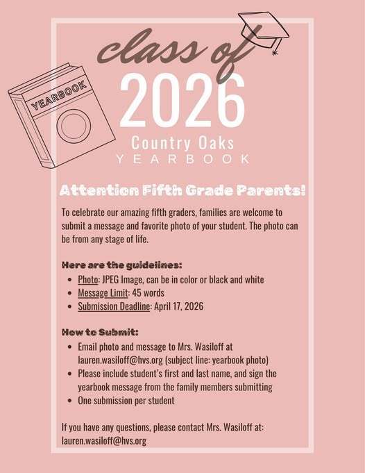 Get your photos in today for this year's yearbook!