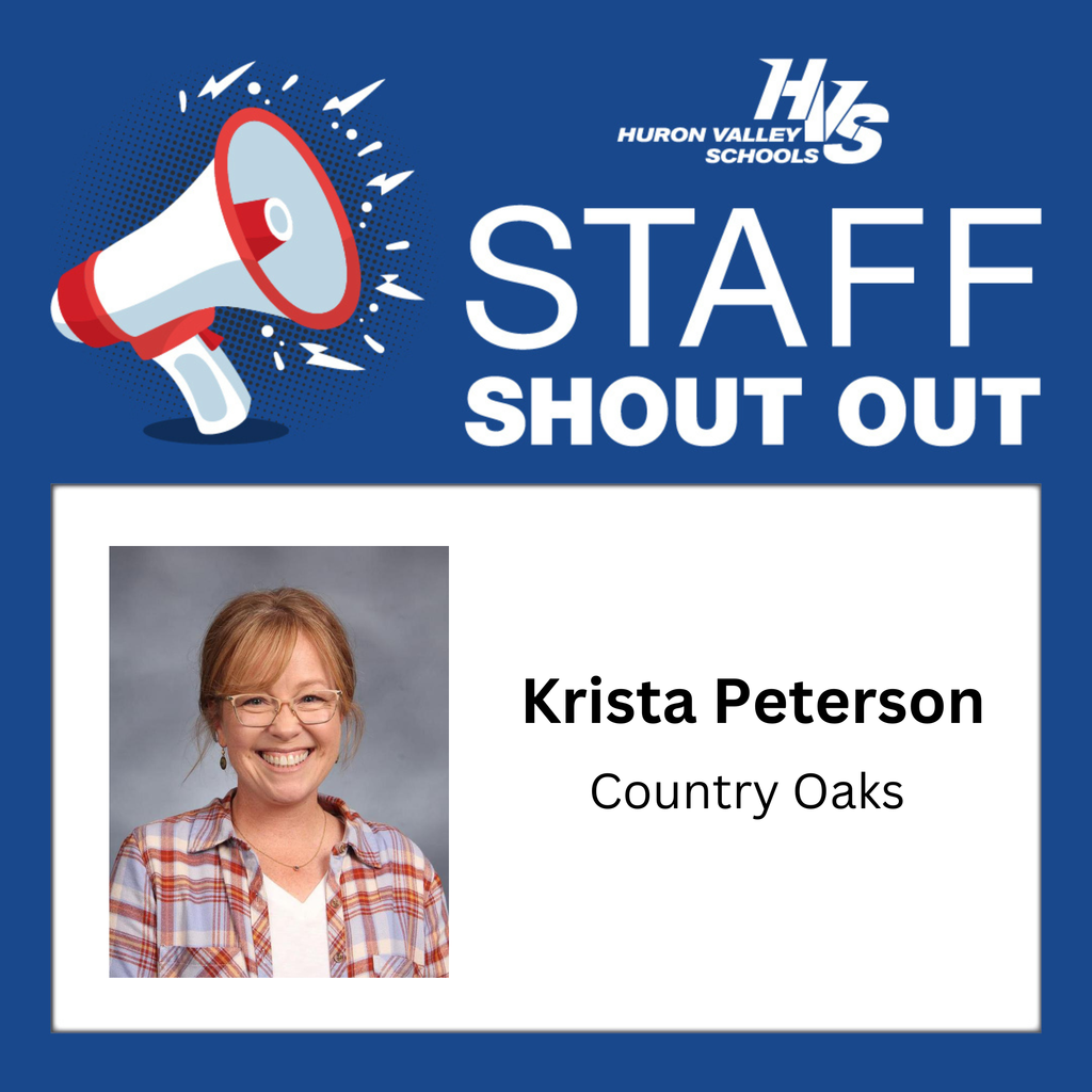 staff shout for krista peterson.. from country oaks elementary... with her picture