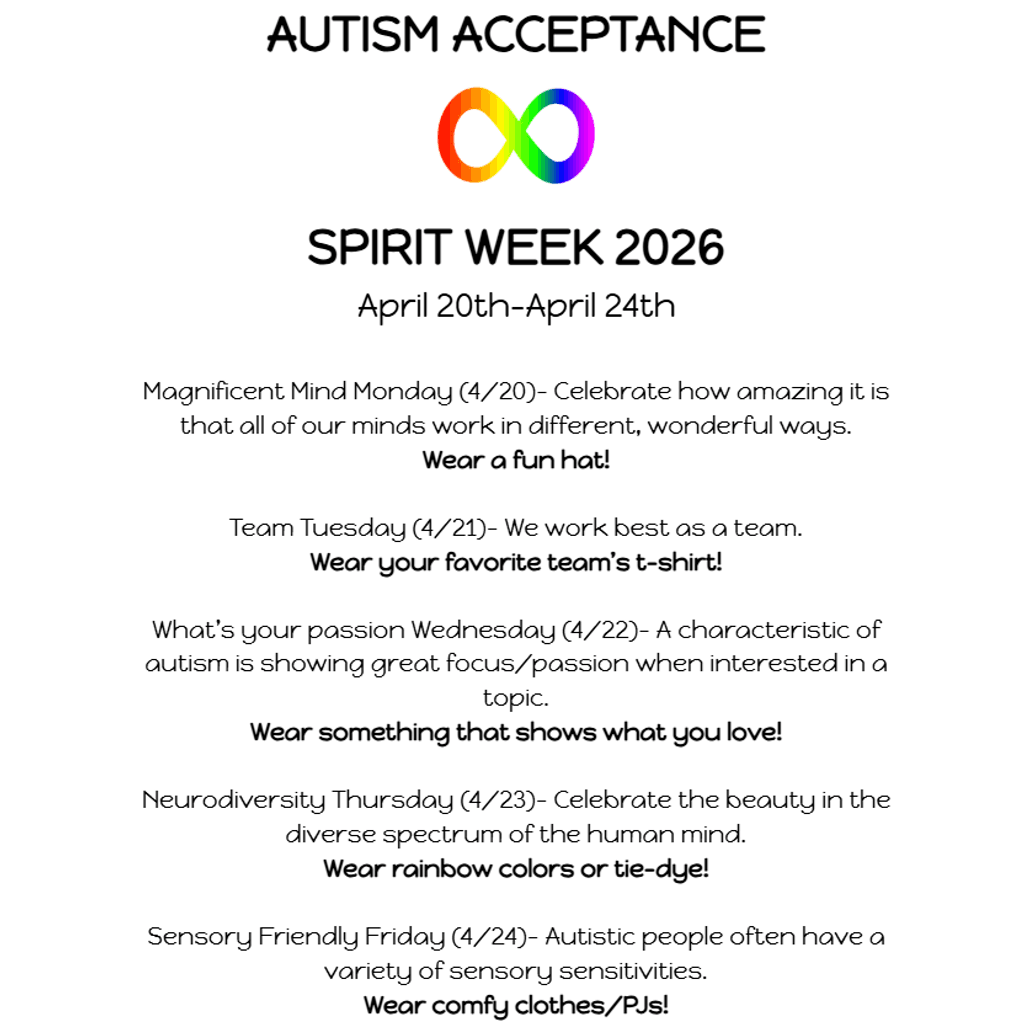autism acceptance spirit week