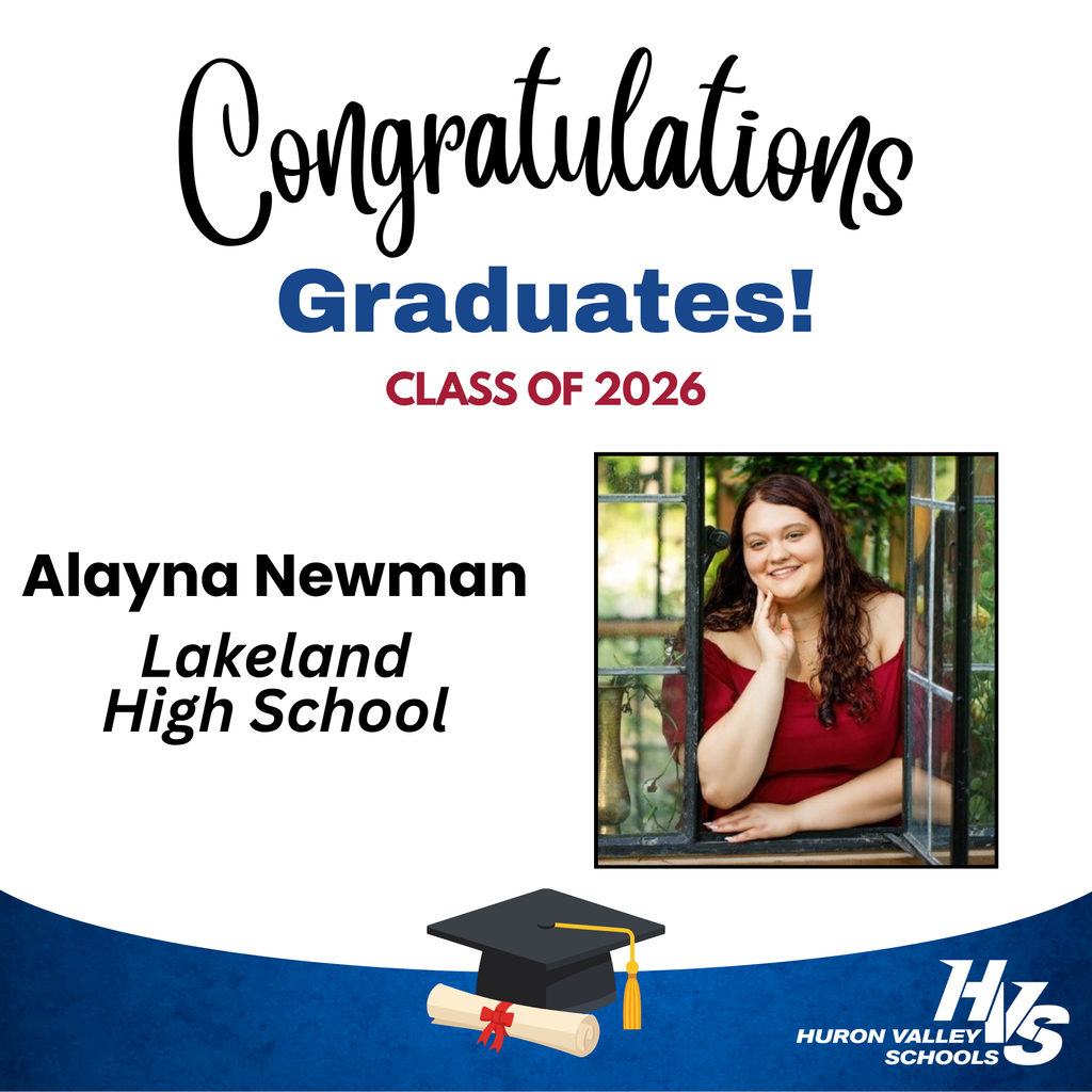 gfx that shows alayna newman -- lakeland graduate
