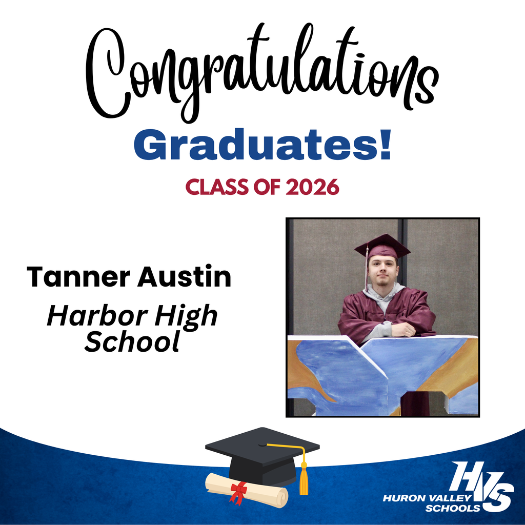 gfx of tanner austin in cap & gown - harbor high school