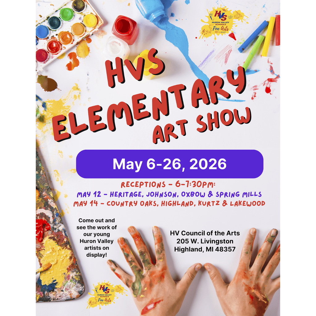 hvs elementary art show flyer