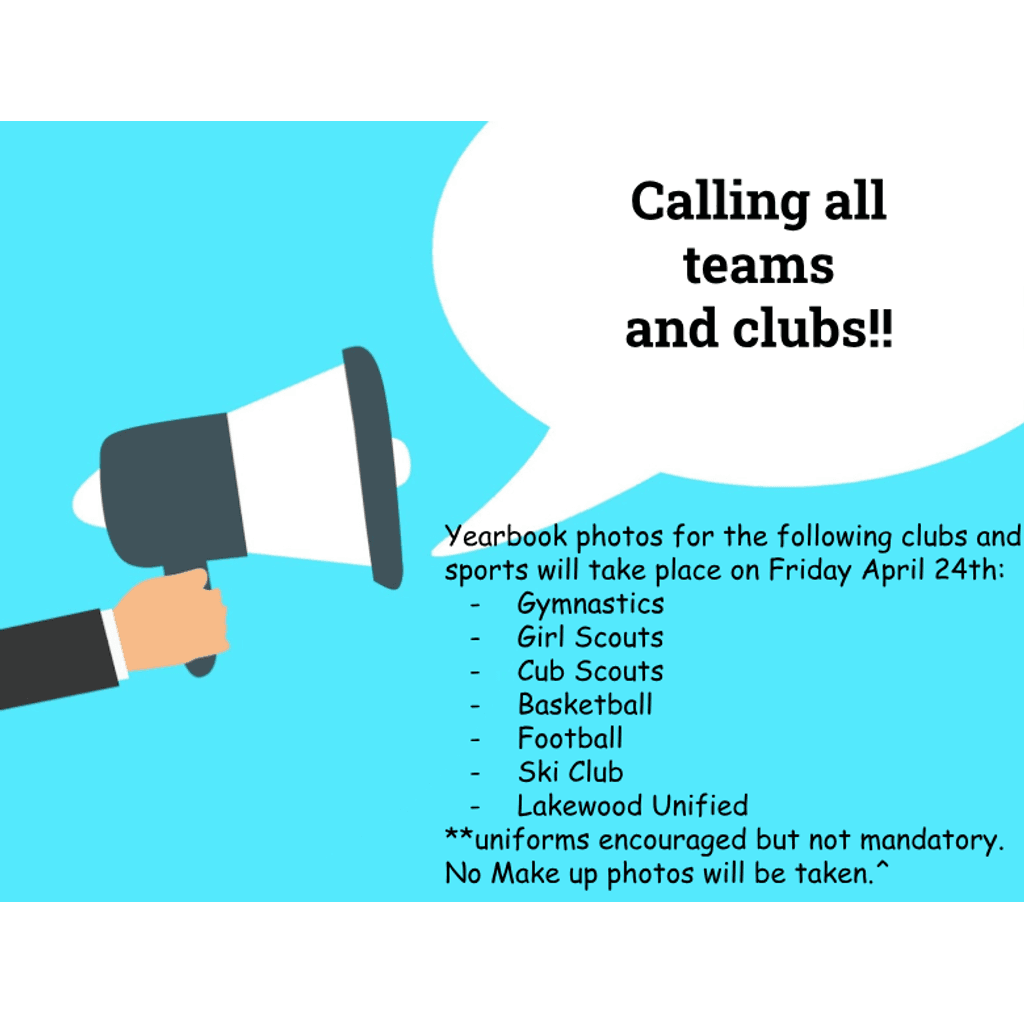 calling all clubs and teams