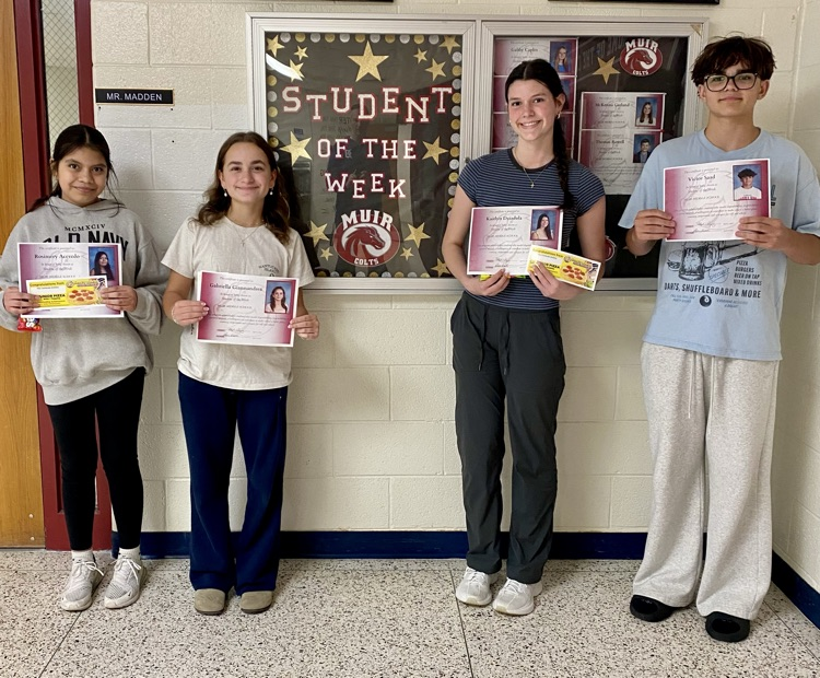 Congratulations to our recent Students of the Week! #wearemuir #makingmuirbetter