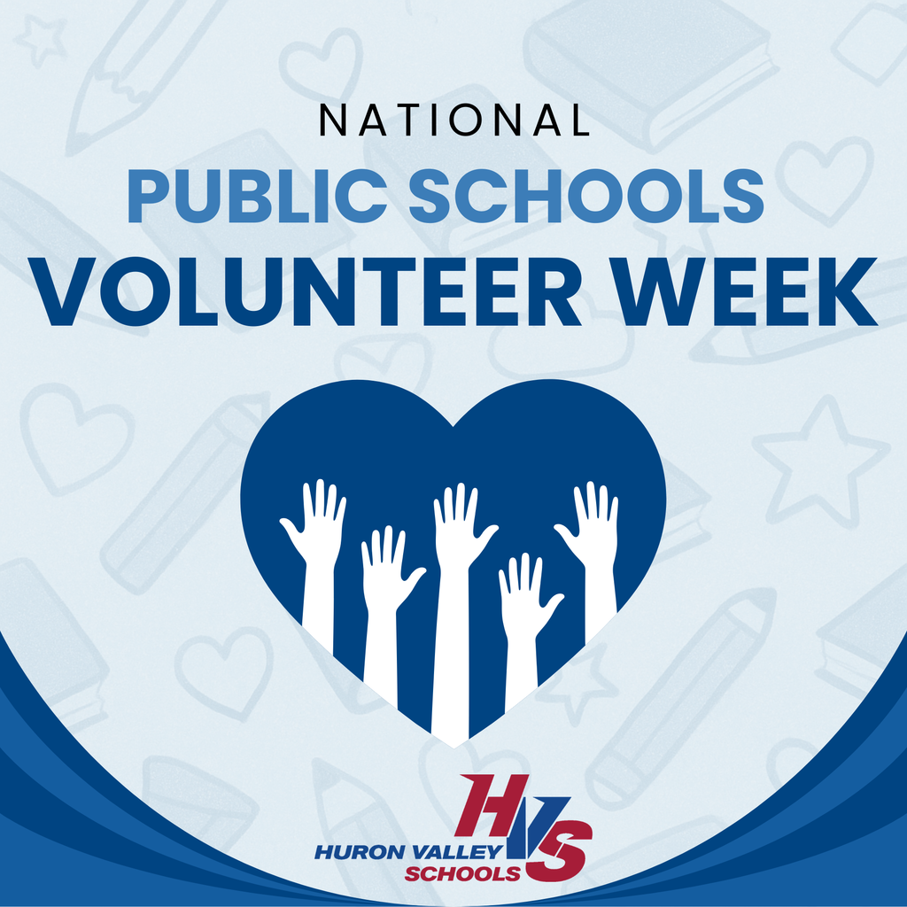 Gfx celebrating school volunteers that reads "National public schools volunteer week"