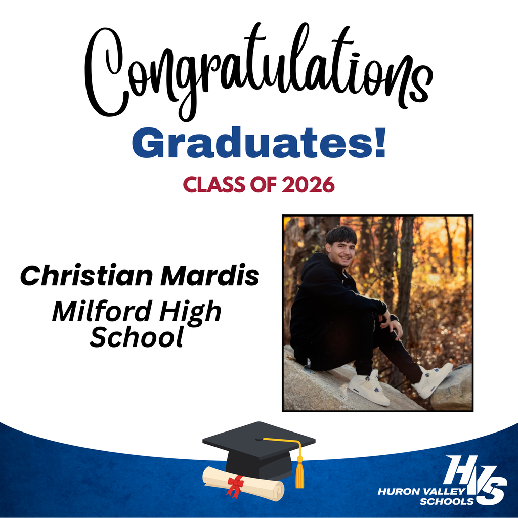 gfx honoring Christian Mardis from Milford high school
