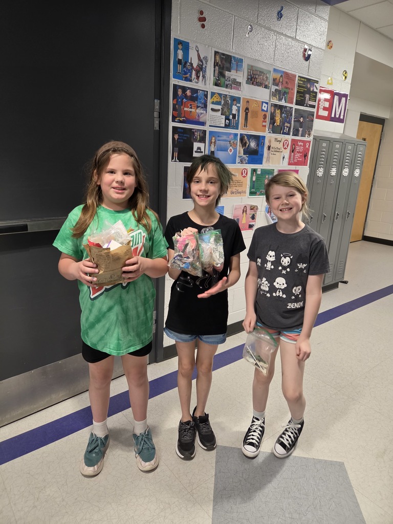 Our students picked up the playground for Earth Day.