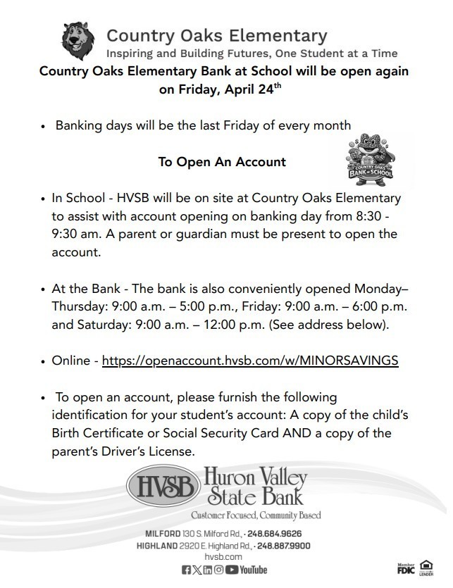 Bank at School is back on Friday!