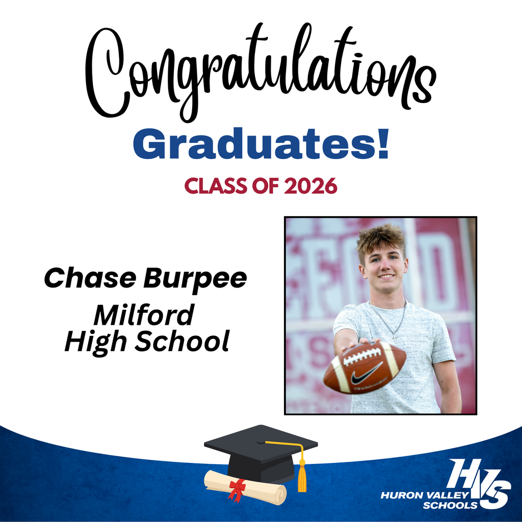 gfx & photo celebrating chase burpee recent MHS grad