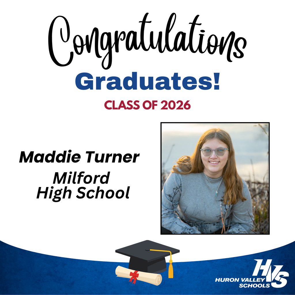 gfx & photo celebrating recent MHS grad Maddie Turner