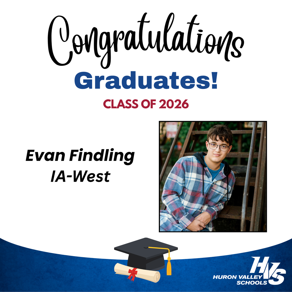 gfx & photo celebrating evan findling - 1a west graduate