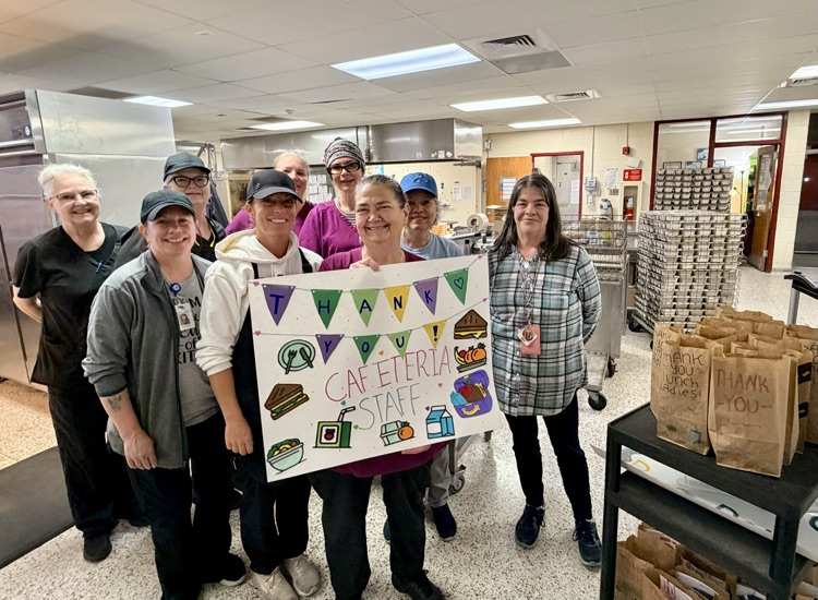 Recently, our NJHS students surprised our amazing cafeteria staff with thank you gift bags. We appreciate our cafeteria team and all they do for our students! #wearemuir