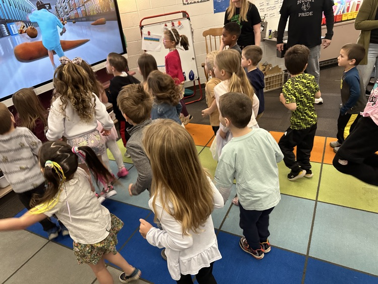 k day students dancing