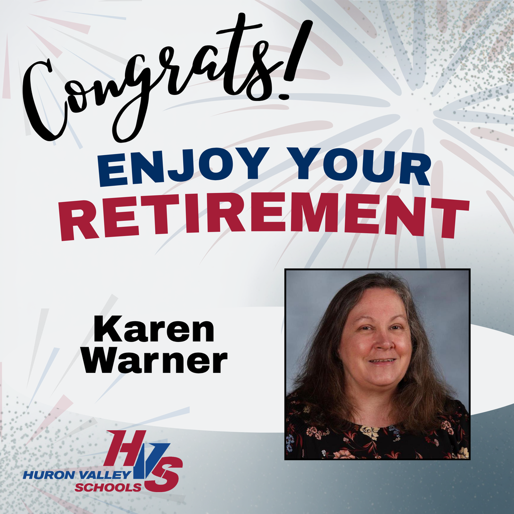 gfx and photo honoring Karen Warner - retiring from Lakeland High School