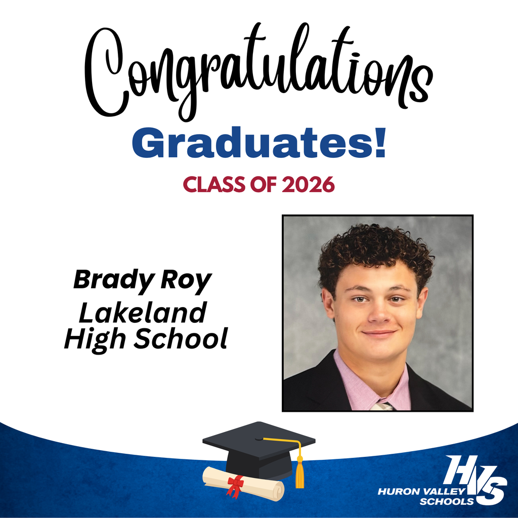 gfx & photo honoring grad Brady Roy Lakeland High School