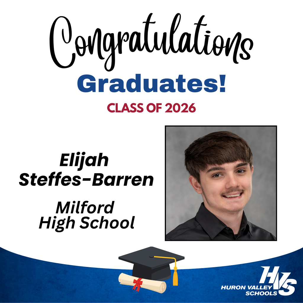 gfx & photo honoring recent grad Elijah R Steffes-Barren Milford High School 