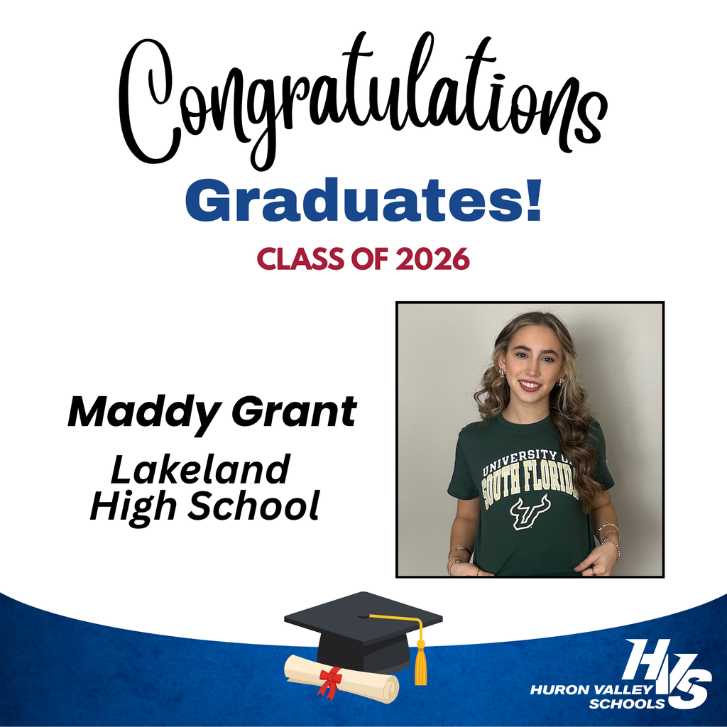 GFX & Photo honoring Maddy Grant -- recent LHS grad