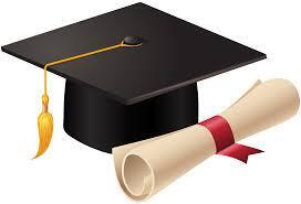 Grad hat and diploma