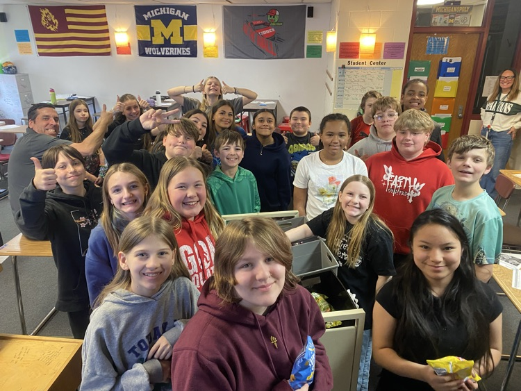 The Celebration Cart was out and about, surprising classes who we heard have been stepping up! #wearemuir