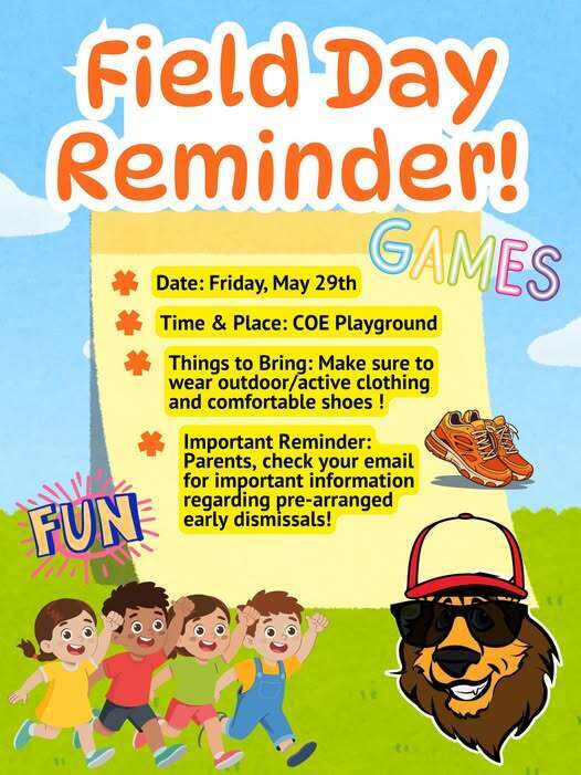 Field Day is Tomorrow!