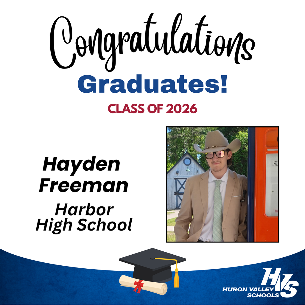 GFX & Photo honoring Hayden Freeman -- recent harbor grad