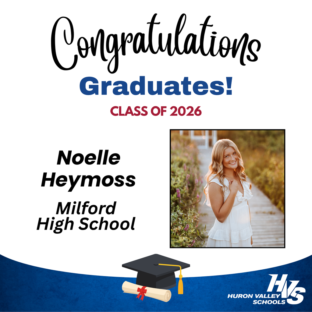 GFX & Photo honoring Noelle Heymoss -- recent MHS grad