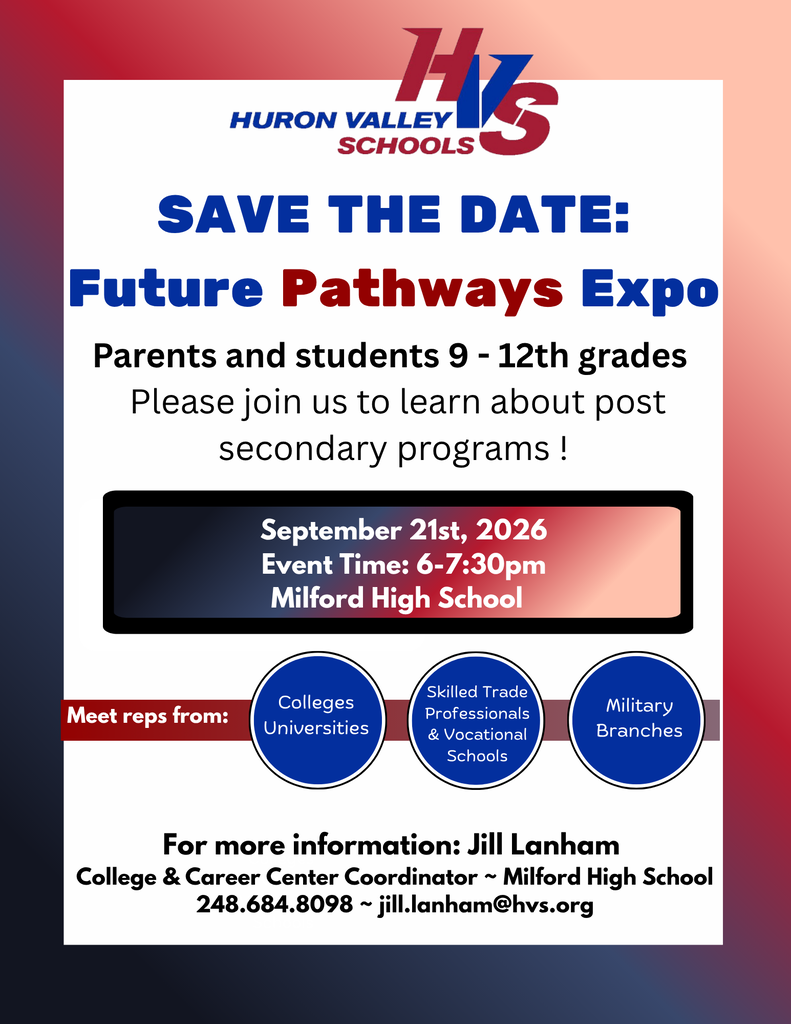 Gfx promtoing future pathways event. he date for the 2026 Future Pathways Expo has been released! All 9 - 12th grade students are highly encouraged to attend Sept 21 6-7:30p