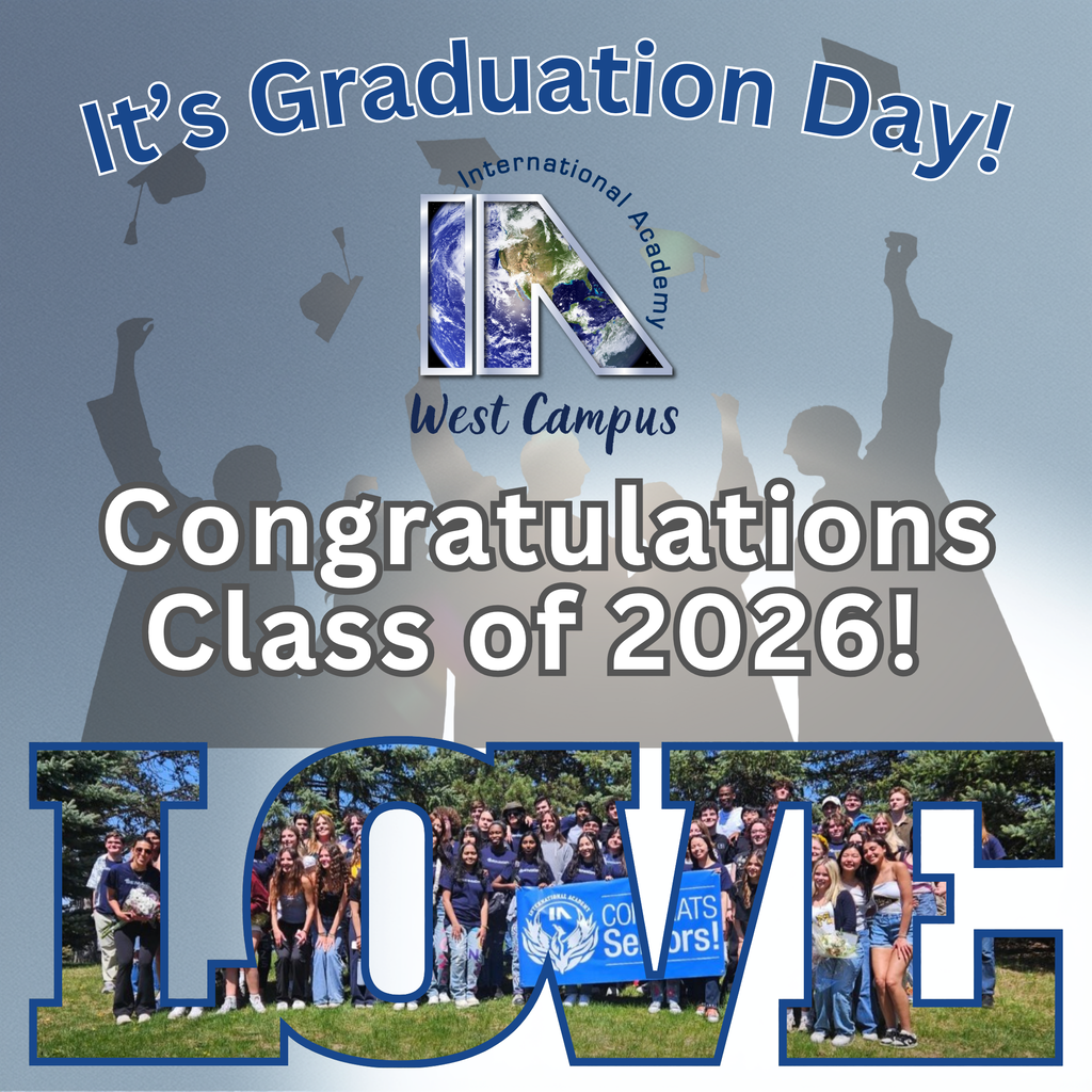 Gfx celebrating IAW seniors on graduation day "It's graduation day. Congratulations class of 2026"