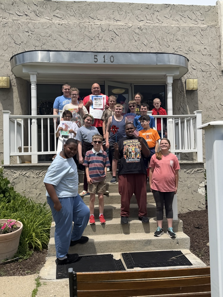 Mrs. Buell and Mr. Williams class had a great experience a the local Amvets Post. #wearemuir