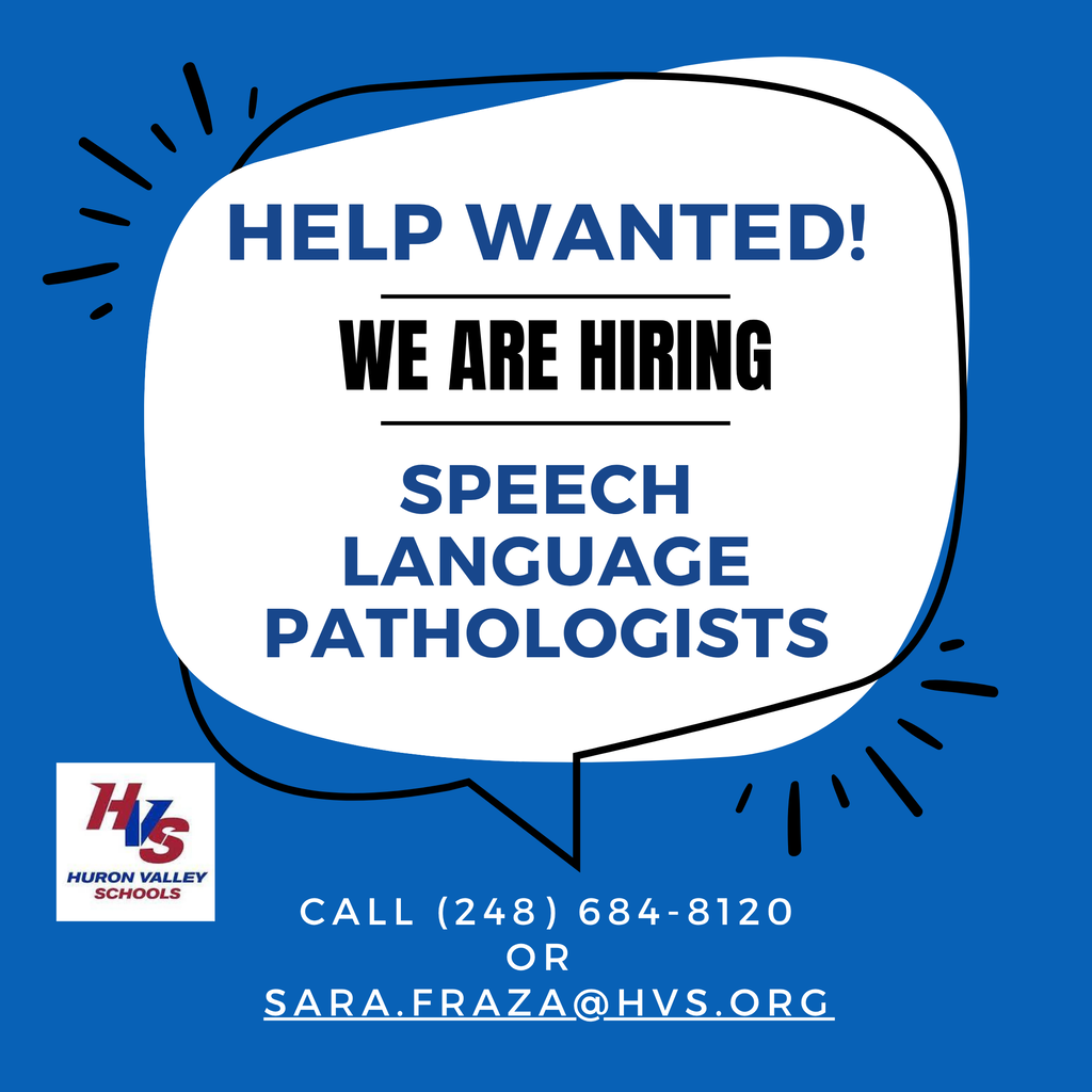 gfx that reads " we are hiring speech language pathologists' 