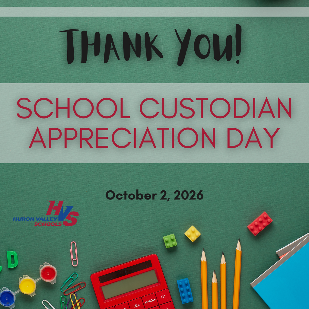 Gfx with school supplies and items on a chalkboard.. that reads "School Custodian Appreciation Day"