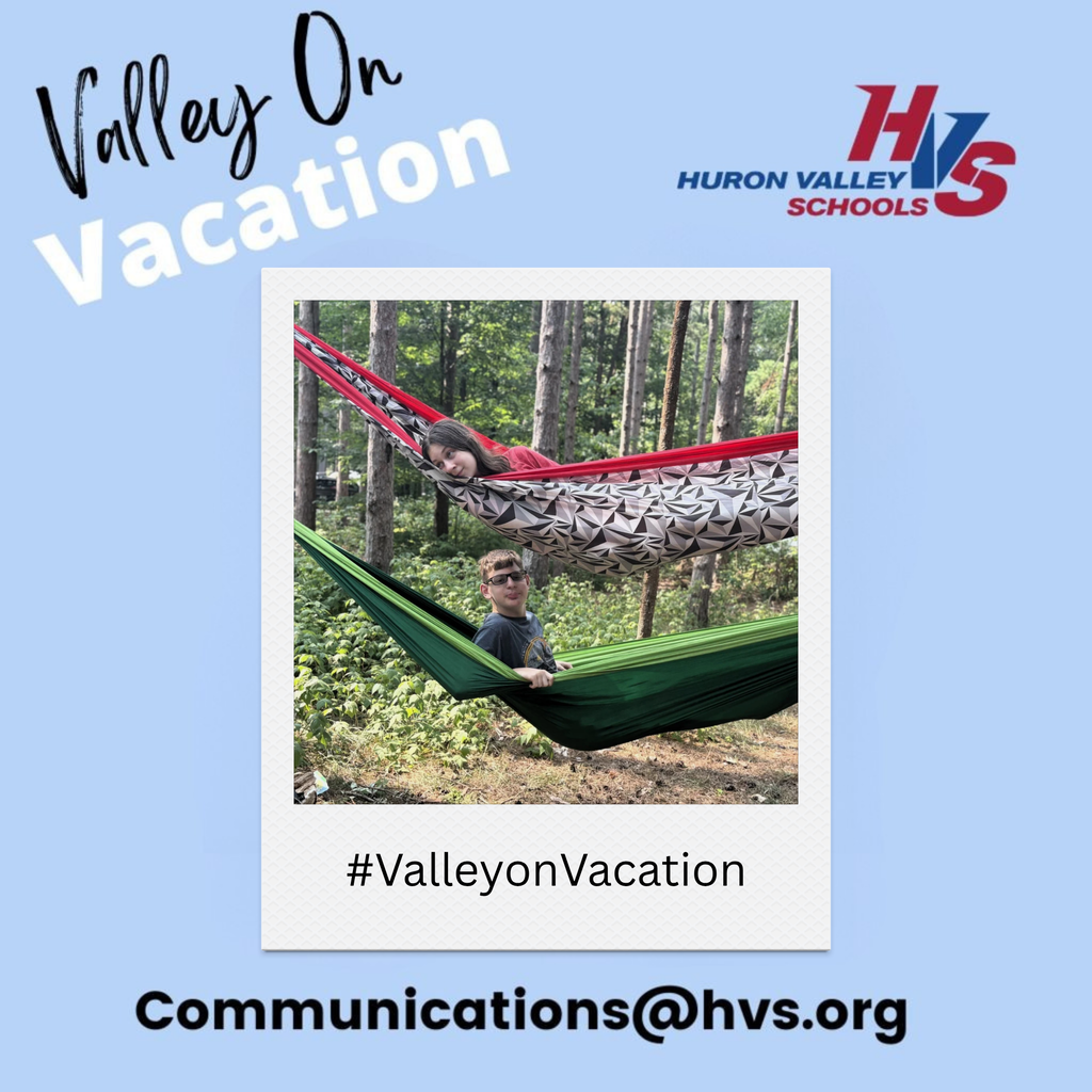 gfx with a photo of two kids in two hammocks in a forest setting