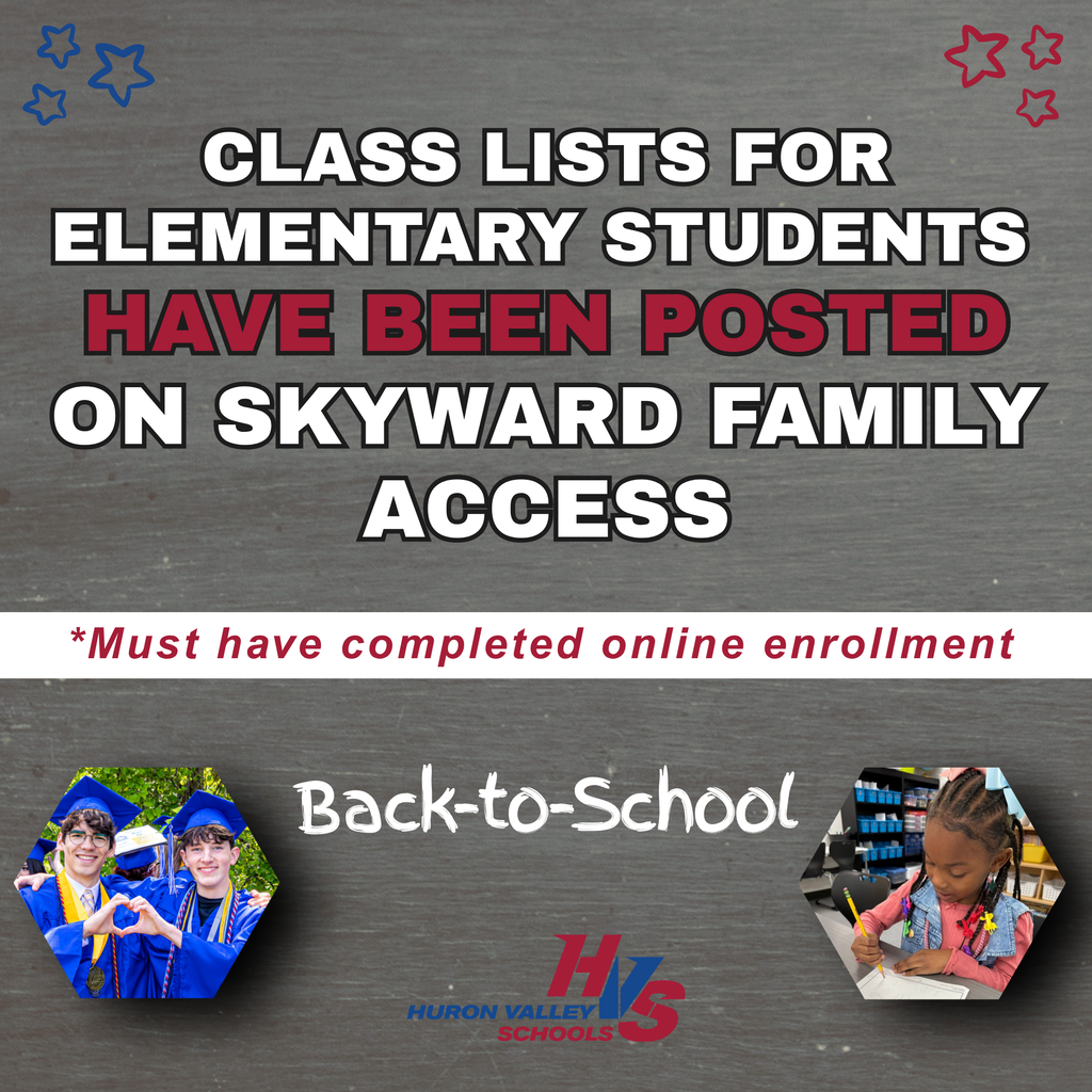GRAPHIC THAT READS "CLASS LISTS FOR ELEMENTARY STUDENTS HAVE BEEN POSTED ON SKYWARD FAMILY ACCESS"