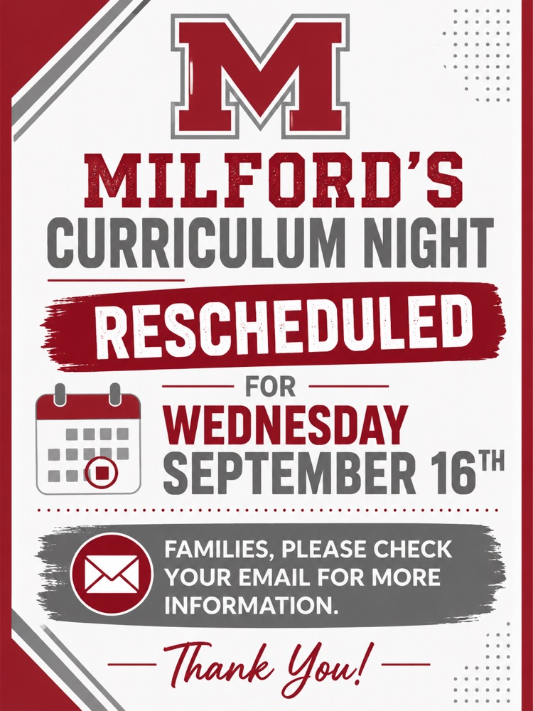 Curriculum Night Rescheduled.