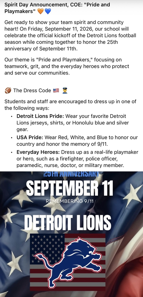 Spirit Day Information 