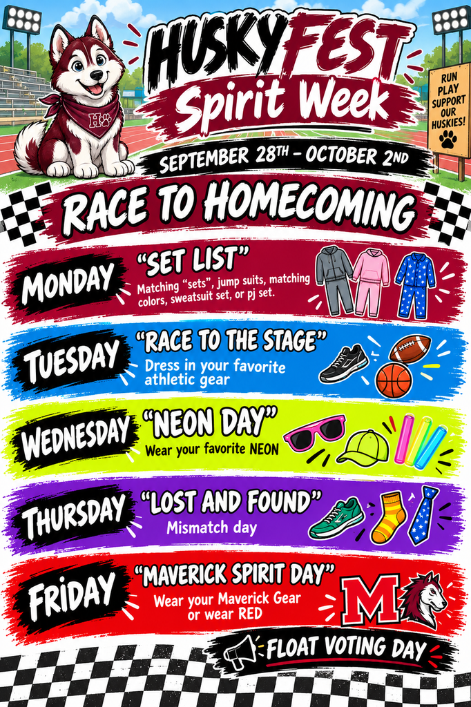 Husky Spirit week Sept28-Oct 2.