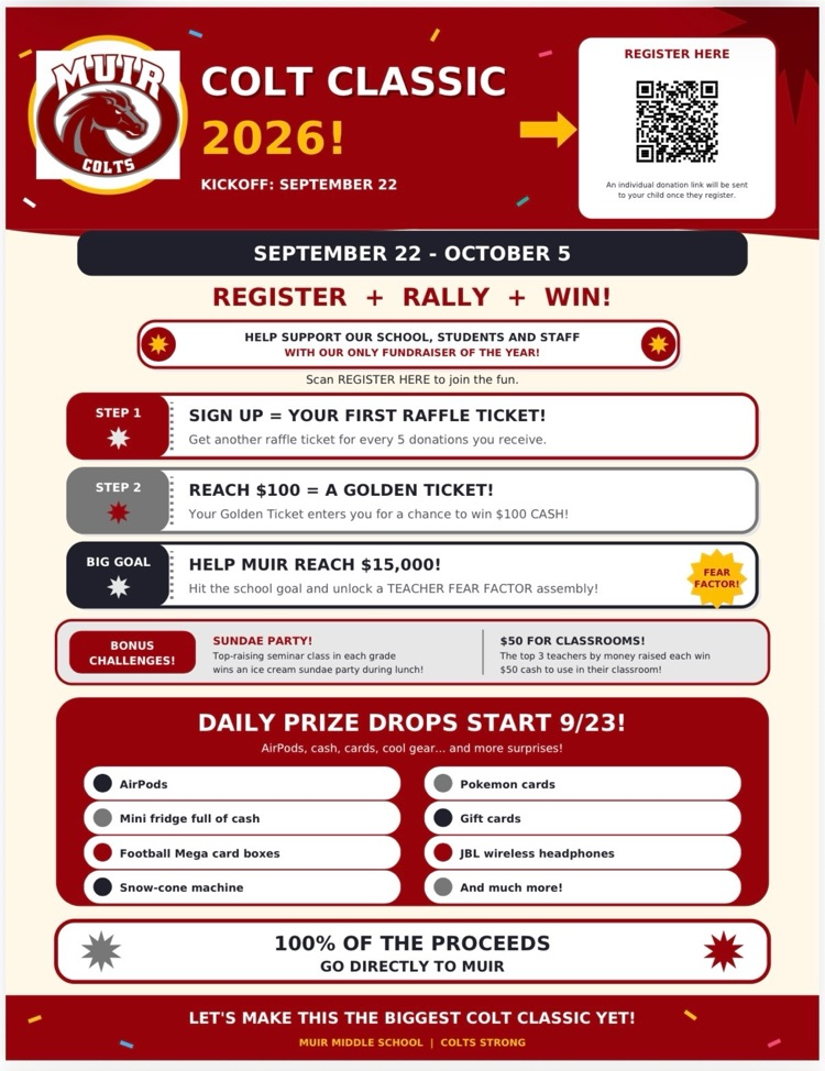 flyer with fundraising updates