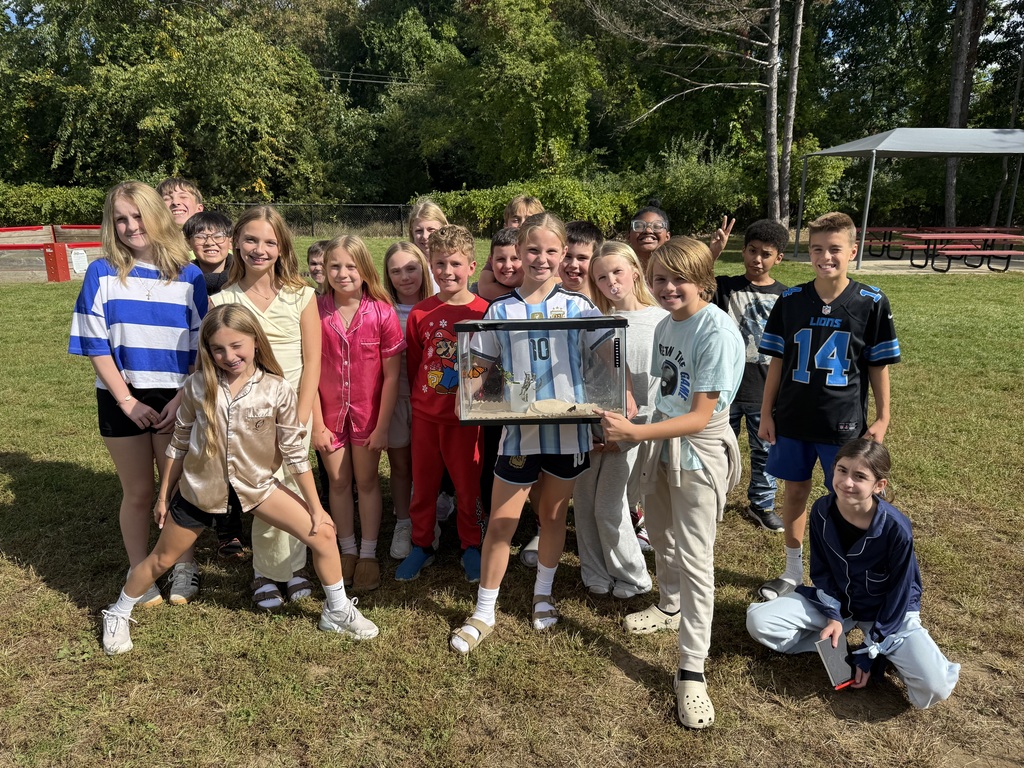 Mrs. Pierzecki's class with Monarch tank.