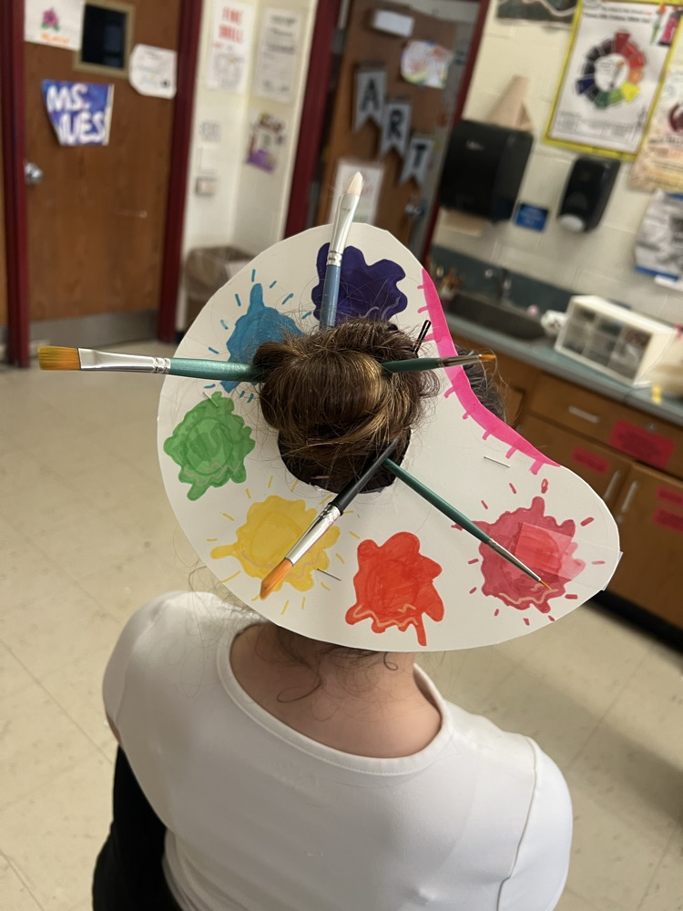 an art palette design for crazy hair day