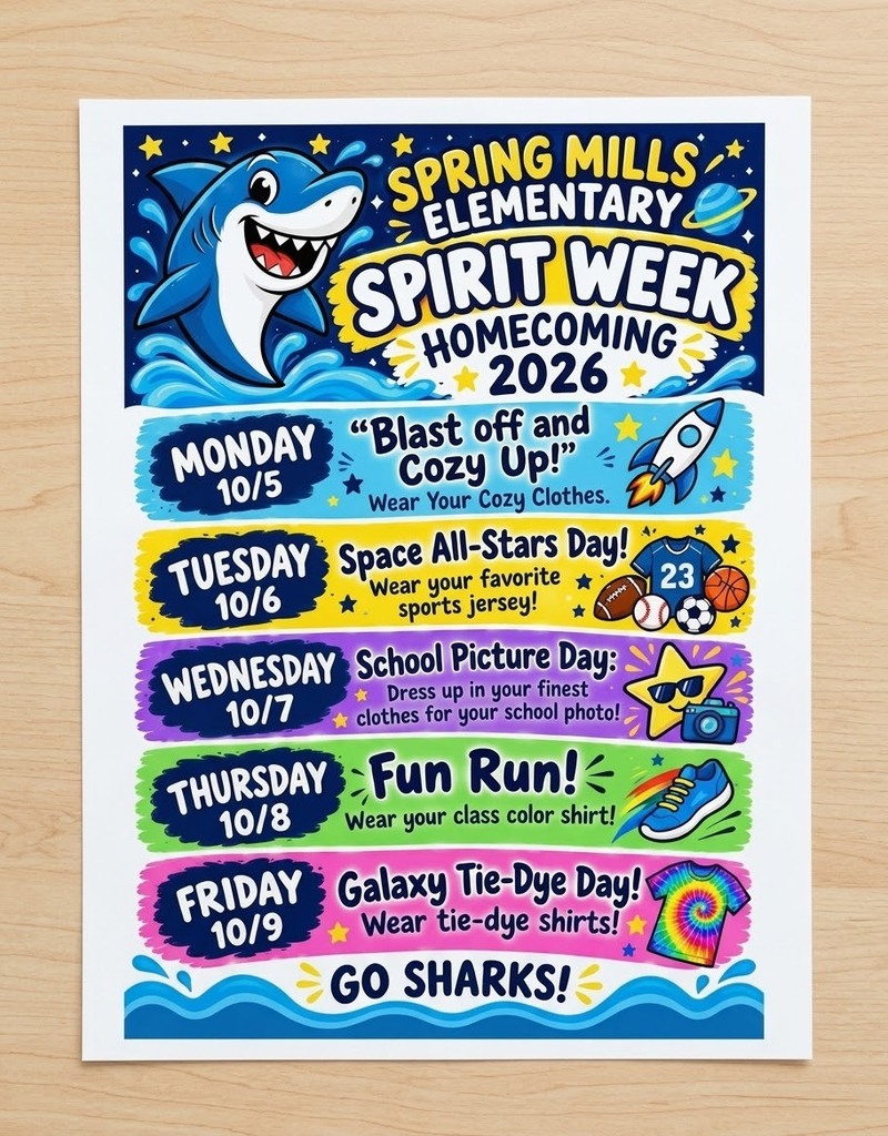 Spirit Week Schedule