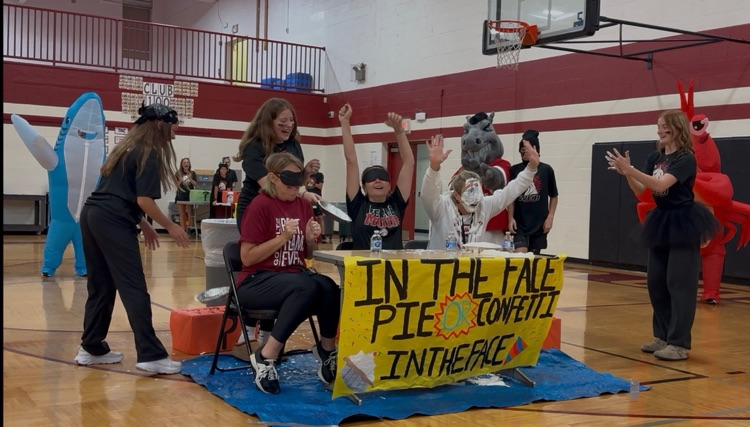 3 teachers get confetti and pie in their faces