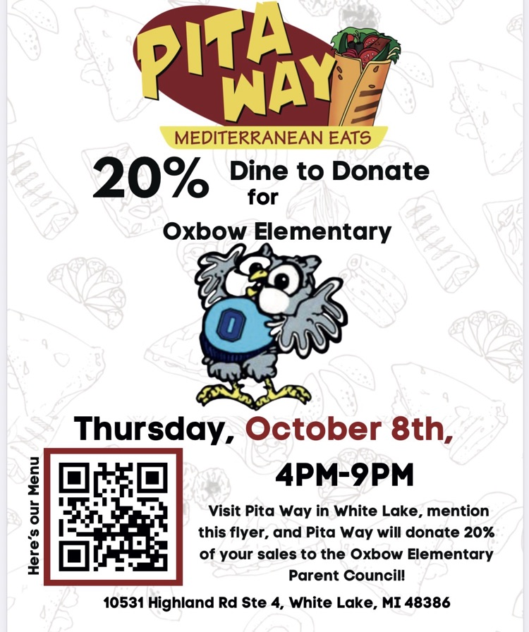 Flyer about a Dining for Dollars event on October 8, 2026