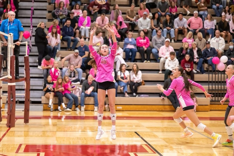 A great night of volleyball for the Mavs on our annual Dig Pink night. The night included celebrating a sweep over Hartland, a record breaking torch passed to Lexa and most importantly, school and community coming together for a great cause! #BeAMAV