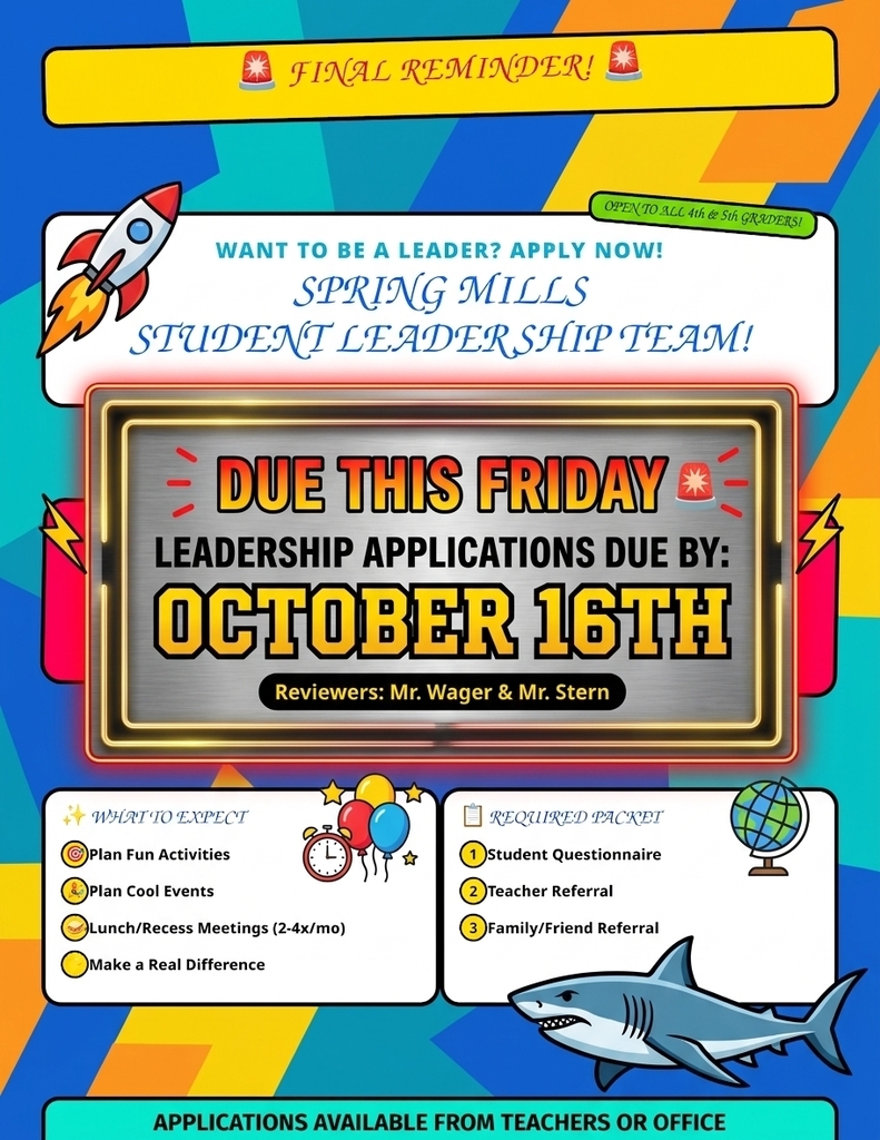 Reminder student leaderships apps due